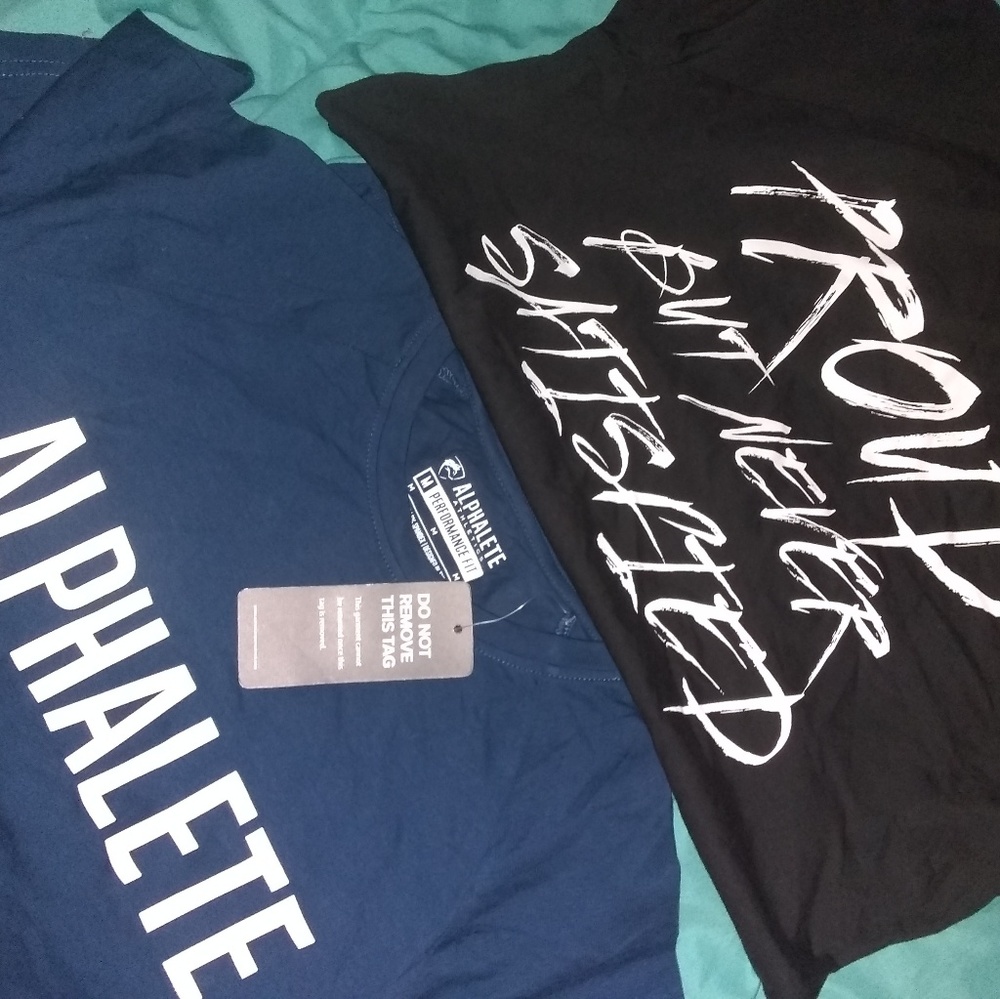 2 men's alphalete t shirts